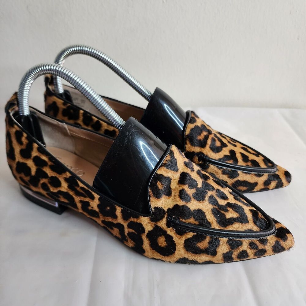 Franco Sarto Leopard Cheetah Print Block Heel Fla… - image 4